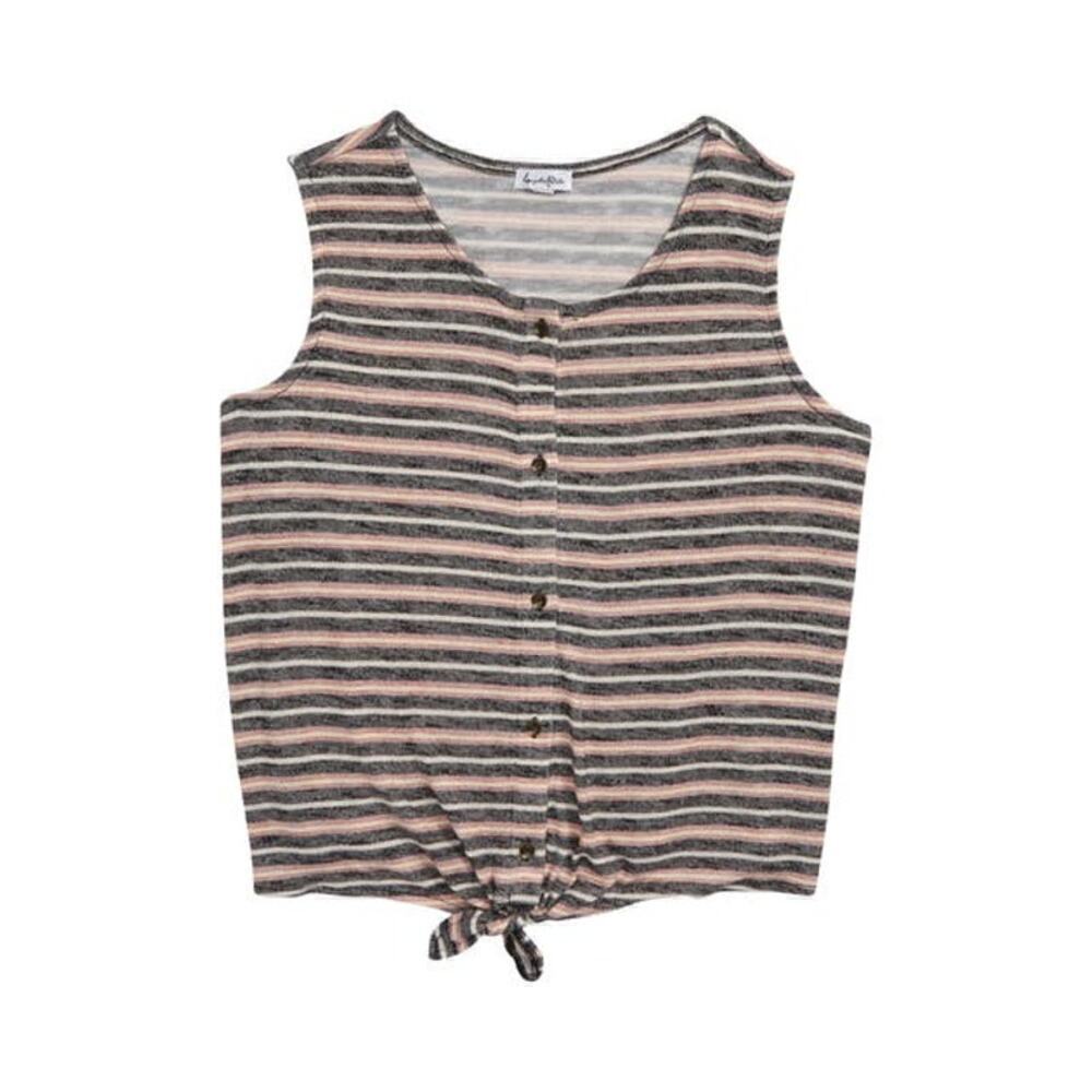 NWT love fire stripe tie front top